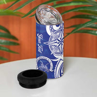 Personalised Queen Salote College 4 in 1 Can Cooler Tumbler QSC Est 1926 Ngatu Pattern - Polynesian Pride