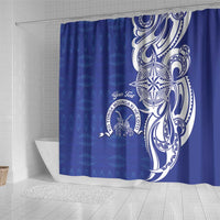 Personalised Queen Salote College Shower Curtain QSC Est 1926 Ngatu Pattern - Polynesian Pride