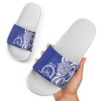 Personalised Queen Salote College Slide Sandals QSC Est 1926 Ngatu Pattern LT14 - Polynesian Pride