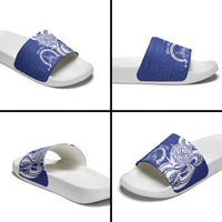 Personalised Queen Salote College Slide Sandals QSC Est 1926 Ngatu Pattern LT14 - Polynesian Pride