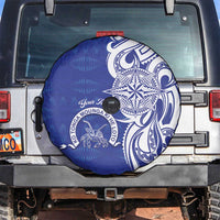 Personalised Queen Salote College Spare Tire Cover QSC Est 1926 Ngatu Pattern - Polynesian Pride