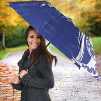 Personalised Queen Salote College Umbrella QSC Est 1926 Ngatu Pattern - Polynesian Pride