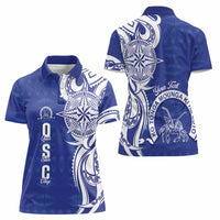 Personalised Queen Salote College Women Polo Shirt QSC Est 1926 Ngatu Pattern - Polynesian Pride
