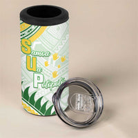 Personalised Samoa Ua Potopoto 4 in 1 Can Cooler Tumbler SUP Est 2025 Samoan Pattern - Polynesian Pride
