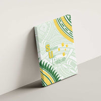 Samoa Ua Potopoto Canvas Wall Art SUP Est 2025 Samoan Pattern - Polynesian Pride