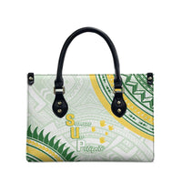 Samoa Ua Potopoto Leather Bag SUP Est 2025 Samoan Pattern - Polynesian Pride