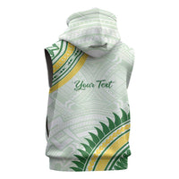 Personalised Samoa Ua Potopoto Sleeveless Zip Hoodie SUP Est 2025 Samoan Pattern LT14 - Polynesian Pride