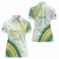 Personalised Samoa Ua Potopoto Women Polo Shirt SUP Est 2025 Samoan Pattern - Polynesian Pride