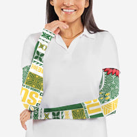Samoa Uniting Party Arm Sleeves SUP Est 2025 Siapo Pattern - Polynesian Pride