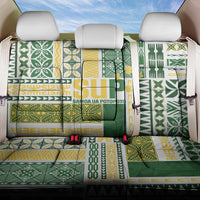 Samoa Uniting Party Back Car Seat Cover SUP Est 2025 Siapo Pattern - Polynesian Pride