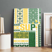 Samoa Uniting Party Canvas Wall Art SUP Est 2025 Siapo Pattern - Polynesian Pride