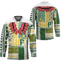 Samoa Uniting Party Hockey Jersey SUP Est 2025 Siapo Pattern LT14 - Polynesian Pride