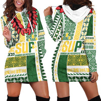 Samoa Uniting Party Hoodie Dress SUP Est 2025 Siapo Pattern - Polynesian Pride