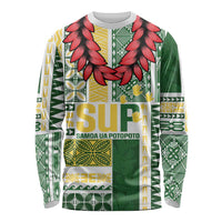 Samoa Uniting Party Long Sleeve Shirt SUP Est 2025 Siapo Pattern - Polynesian Pride