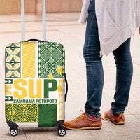 Samoa Uniting Party Luggage Cover SUP Est 2025 Siapo Pattern - Polynesian Pride