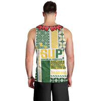 Samoa Uniting Party Men Tank Top SUP Est 2025 Siapo Pattern - Polynesian Pride
