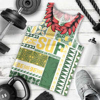 Samoa Uniting Party Men Tank Top SUP Est 2025 Siapo Pattern - Polynesian Pride