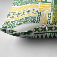 Samoa Uniting Party Pillow Cover SUP Est 2025 Siapo Pattern - Polynesian Pride