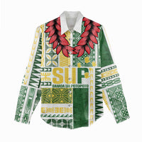 Samoa Uniting Party Women Casual Shirt SUP Est 2025 Siapo Pattern - Polynesian Pride