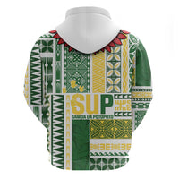 Samoa Uniting Party Zip Hoodie SUP Est 2025 Siapo Pattern - Polynesian Pride
