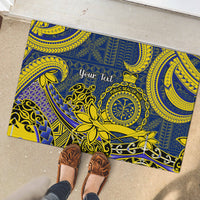 Personalised Niue Peniamina Gospel Day Rubber Doormat Unique Niean Hiapo LT14 - Polynesian Pride
