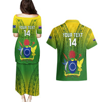 Custom Cook Islands Rugby Couples Matching Puletasi Dress and Hawaiian Shirt Pacific 2023 Go The Kukis LT14 - Polynesian Pride