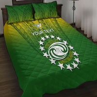 Custom Cook Islands Rugby Quilt Bed Set Pacific 2023 Go The Kukis LT14 - Polynesian Pride