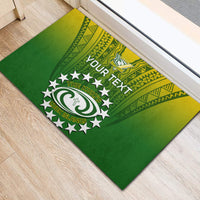 Custom Cook Islands Rugby Rubber Doormat Pacific 2023 Go The Kukis LT14 - Polynesian Pride