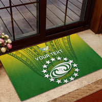 Custom Cook Islands Rugby Rubber Doormat Pacific 2023 Go The Kukis LT14 - Polynesian Pride