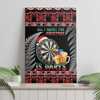 All I Want For Christmas Is Darts New Zealand Canvas Wall Art LT14 - Polynesian Pride