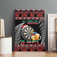 All I Want For Christmas Is Darts New Zealand Canvas Wall Art LT14 - Polynesian Pride