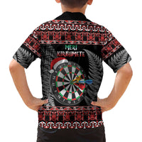All I Want For Christmas Is Darts New Zealand Family Matching Off The Shoulder Long Sleeve Dress and Hawaiian Shirt