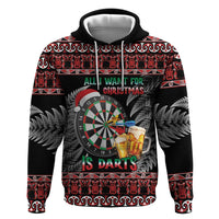 All I Want For Christmas Is Darts New Zealand Hoodie LT14 Pullover Hoodie Black - Polynesian Pride