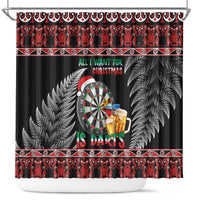 All I Want For Christmas Is Darts New Zealand Shower Curtain LT14 Black - Polynesian Pride