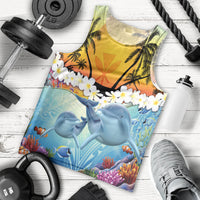 Aloha Hawaii Dolphins Men Tank Top Heart Of The Ocean Tropical Summer Vibes LT14 - Polynesian Pride