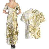 Polynesia Dolphins Couples Matching Summer Maxi Dress and Hawaiian Shirt Valentine Day Floral Polynesian - Vintage Brown LT14 - Polynesian Pride