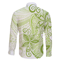 Polynesia Dolphins Family Matching Off Shoulder Maxi Dress and Hawaiian Shirt Valentine Day Floral Polynesian - Vintage Lime Green LT14 - Polynesian Pride