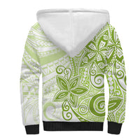 Polynesia Dolphins Sherpa Hoodie Valentine Day Floral Polynesian - Vintage Lime Green LT14 - Polynesian Pride