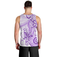 Polynesia Dolphins Men Tank Top Valentine Day Floral Polynesian - Vintage Purple LT14 - Polynesian Pride