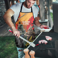 New Zealand and Australia ANZAC Day Apron Sliver Fern Kakapo With Golden Wattle Kangaroo - Polynesian Pride