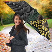 New Zealand and Australia ANZAC Day Umbrella Sliver Fern Kakapo With Golden Wattle Kangaroo - Polynesian Pride