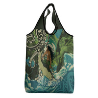 Aotearoa Tangaroa Atua Grocery Bag New Zealand God Of The Ocean
