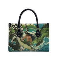 Aotearoa Tangaroa Atua Leather Bag New Zealand God Of The Ocean - Polynesian Pride
