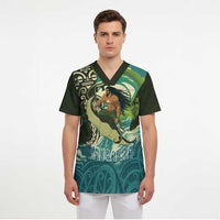 Aotearoa Tangaroa Atua Scrub Top New Zealand God Of The Ocean - Polynesian Pride