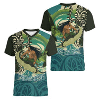 Aotearoa Tangaroa Atua Women V-Neck T-Shirt New Zealand God Of The Ocean