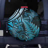 New Zealand Lizard Spare Tire Cover Silver Fern Aotearoa Maori Blue Version LT14 - Polynesian Pride