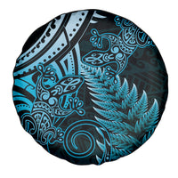 New Zealand Lizard Spare Tire Cover Silver Fern Aotearoa Maori Blue Version LT14 - Polynesian Pride