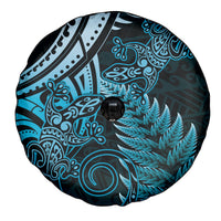 New Zealand Lizard Spare Tire Cover Silver Fern Aotearoa Maori Blue Version LT14 - Polynesian Pride