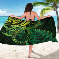 New Zealand Lizard Sarong Silver Fern Aotearoa Maori Green Version