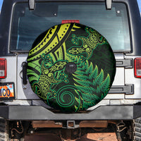 New Zealand Lizard Spare Tire Cover Silver Fern Aotearoa Maori Green Version LT14 Green - Polynesian Pride